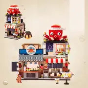 Japanese Street View Izakaya Shop Mini Building Blocks, MOC Creative Japanese Toys Model Set, Home Decoration Desktop Decoration, 789 PCS Simulation Architecture Construction Toy