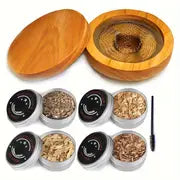Set, Cocktail Smoker Kit With Wood Chips, Vintage Rustic Cold Smoker Fit For Cocktail, Whiskey, Wine, Bourbon, Cheese, Meat, Gifts For Men