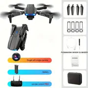 E99 Pro UAV With HD Camera, WiFi Connection Phone APP FPV HD Double Folding RC Quadcopter Altitude Hold, One Key Take Off Remote Control For Kids Men Gift Indoor Outdoor Affordable Drone RC Helicopter