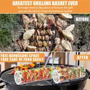 1pc 2pcs 4pcs New Stainless Steel Portable Barbecue Cooking Grill Net, Grilling Baskets For Outdoor Grilling, Outdoor Camping Grilling Rack, Outdoor Round BBQ Campfire Grill Grid, Outdoor Camping Picnic, Cookware Barbecue Tool Accessories