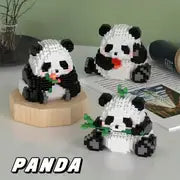 Build Your Own Panda World: 1 Set of Micro-Particle Compatible Building Blocks - Educational DIY Toys