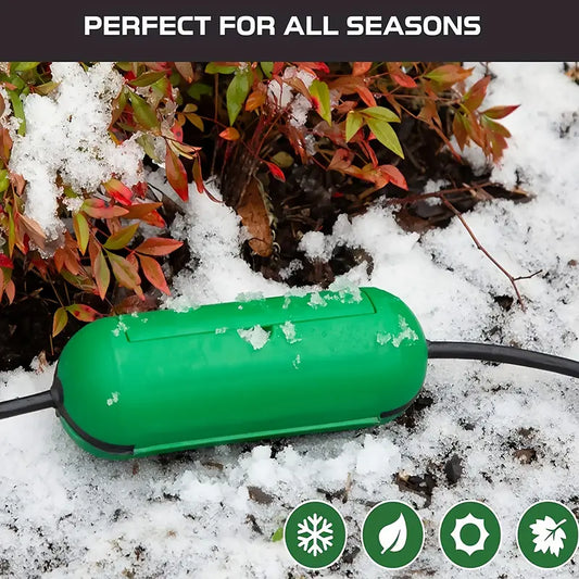 3pcs Outdoor Extension Cord Cover - Black/Green Weather Resistant Plug Connector Safety Seal For Outside