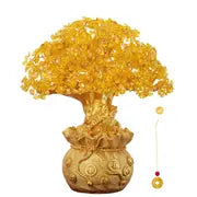 Money Tree Chinese Feng Shui Golden Fortune Tree Feng Shui Tree Bonsai Style Decoration For Luck And Wealth Feng Shui