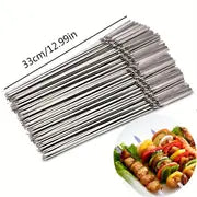 Upgrade Your BBQ Game with 10/20pcs Stainless Steel Barbecue Skewer Storage Tube!