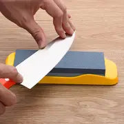 1pc, High-Quality Double-Sided Whetstone for Sharpening Knives and Tools - Non-Slip Base, Random Color, Perfect for Kitchen, Hunting, and Outdoor Camping