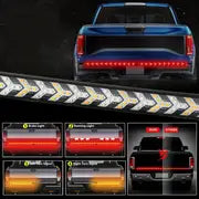 Arrow 48 Inch Truck Tailgate Light Bar Strip RED Brake Sequential Amber Turn Signal Strobe Lights