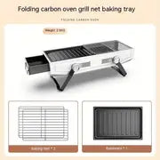 1pc, Outdoor Barbecue Grill Rack, Charcoal Grills, Barbecue Stove, Outdoor Portable Barbecue Grill, Picnic Charcoal Barbecue Grill Rack, Camping Barbecue Stove With Baking Net And Storage Bag, BBQ Accessories, Grill Accessories