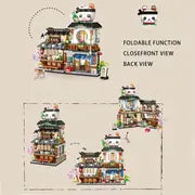 Japanese Street View Izakaya Shop Mini Building Blocks, MOC Creative Japanese Toys Model Set, Home Decoration Desktop Decoration, 789 PCS Simulation Architecture Construction Toy