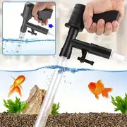 1pc, Gravel Cleaner With Glass Scraper, Fish Tank Cleaning Tools, Gravel Vacuum For Aquarium, Aquarium Vacuum Gravel Cleaner With Air-Pressing Button, Fish Tank Siphon For Water Changing, Adjustable Water Flow Controller