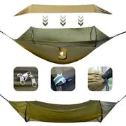 GEERTOP 3-in-1 Outdoor Hammock With Mosquito Net - Waterproof Double Sleep Camping Hammock For Backpacking, Travel, And Park - Enjoy A Bug-Free And Comfortable Rest