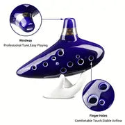 Ocarina With Song Book , 12-Hole Alto C Ocarinas Play By Link Triforce Gift With Display Stand