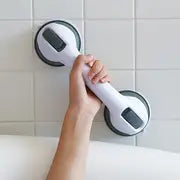 1pc Non-Slip Large Shower Handle For Bathroom, Punch-Free Traceless Glass Suction Handle, Powerful Suction Grip, 7.48"x3.54"