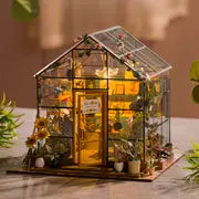 Three-dimensional Jigsaw Puzzle Assembly Model Wooden Dollhouse Kit Miniature Diy Small House Making Room Toys, Home Bedroom Decorations With Furniture Wooden Crafts,Halloween,Christmas Gift