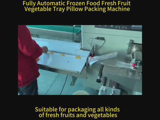 Automatic frozen food fresh meats vegetables tray Pillow Packing Machine